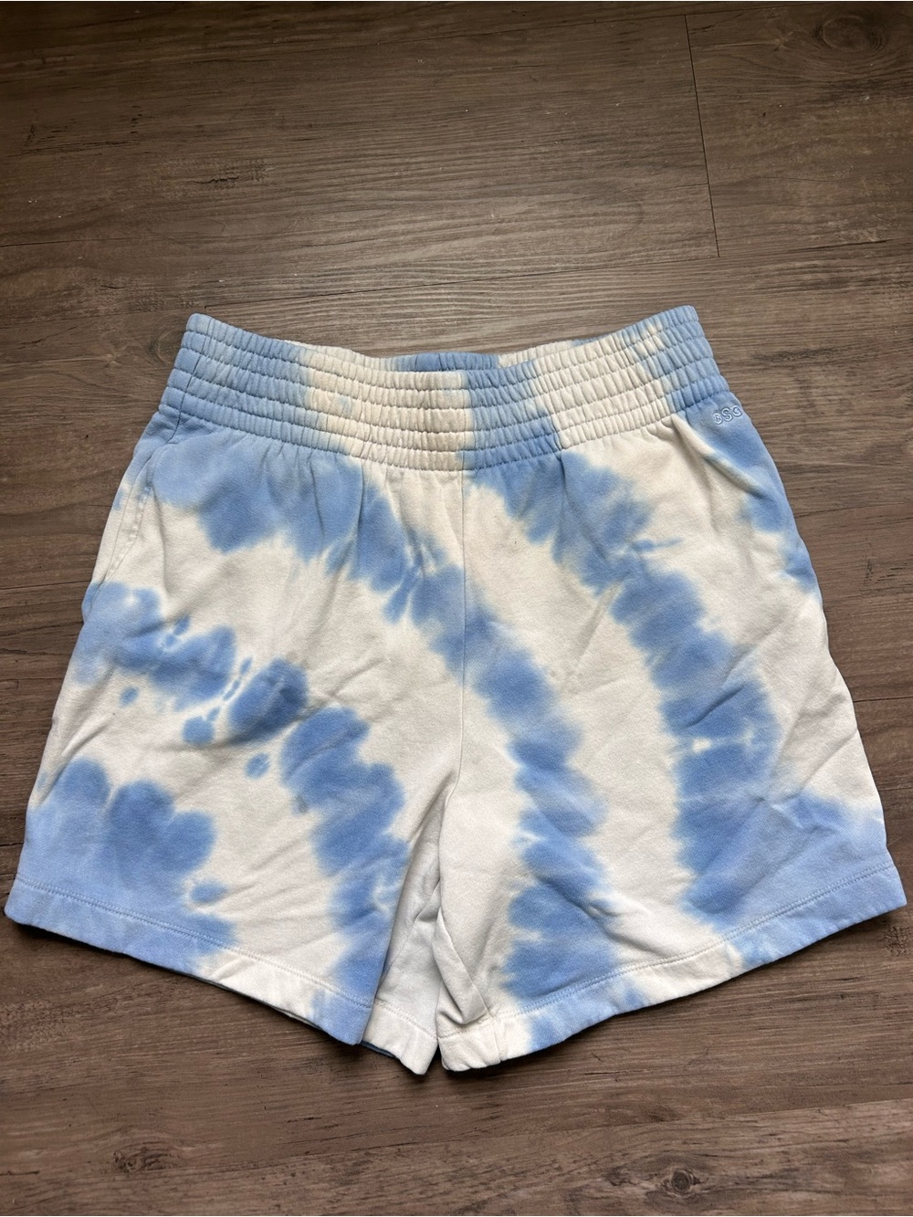 DSG Women's Tie-Dye Athletic Shorts - Light Blue & White